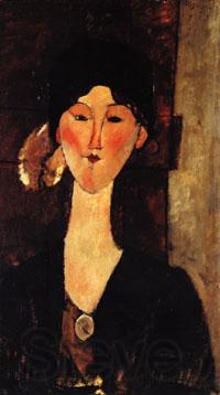 Amedeo Modigliani Beatrice Hastings in Front of a Door Norge oil painting art